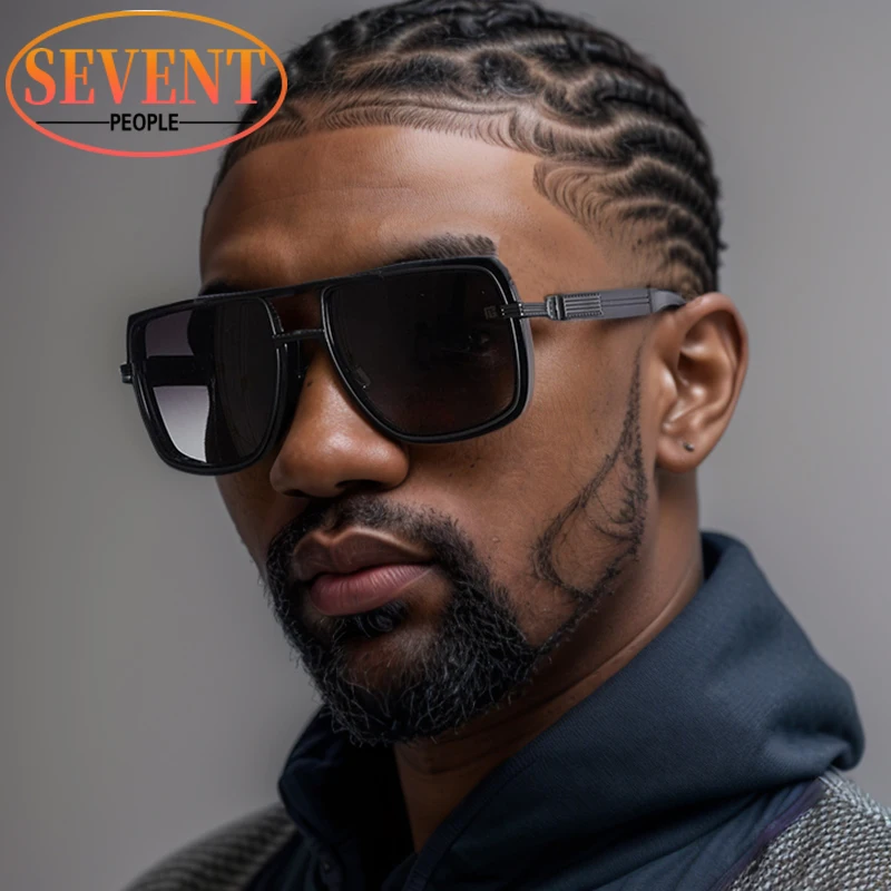 

Polarized Steampunk Square Sunglasses Men Women 2025 Luxury Trendy Oversized Night Vision Yellow Sun Glasses Vintage Punk Shades