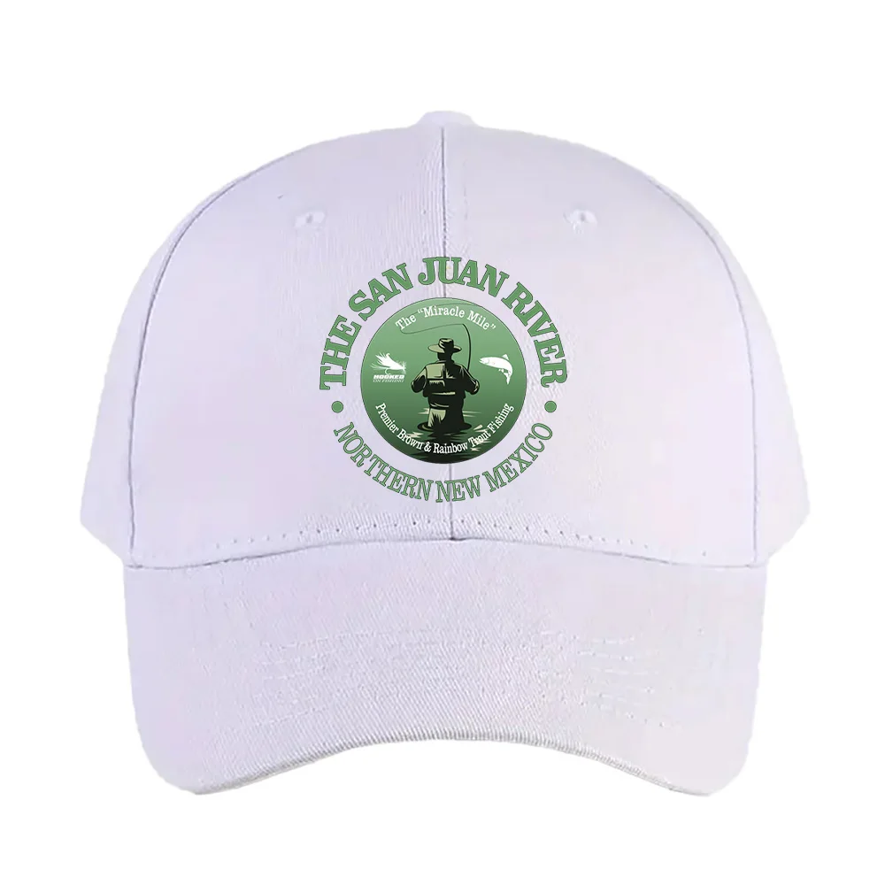 San Juan River Fly Fishing Summer Woman Man Adult Baseball Cap Adjustable with Curved Brim duckbill cap protection sun hats