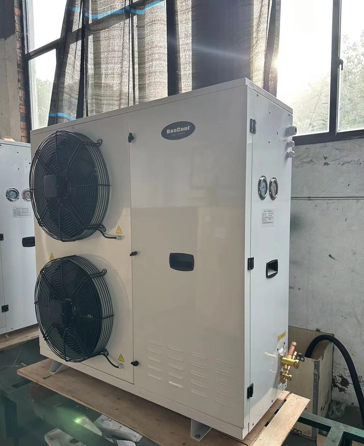 Bescool Condensing Unit Refrigeration Equipment Cooling Unit Side Blower Cooler Condenser Unit Suitable for Cold Room Storage