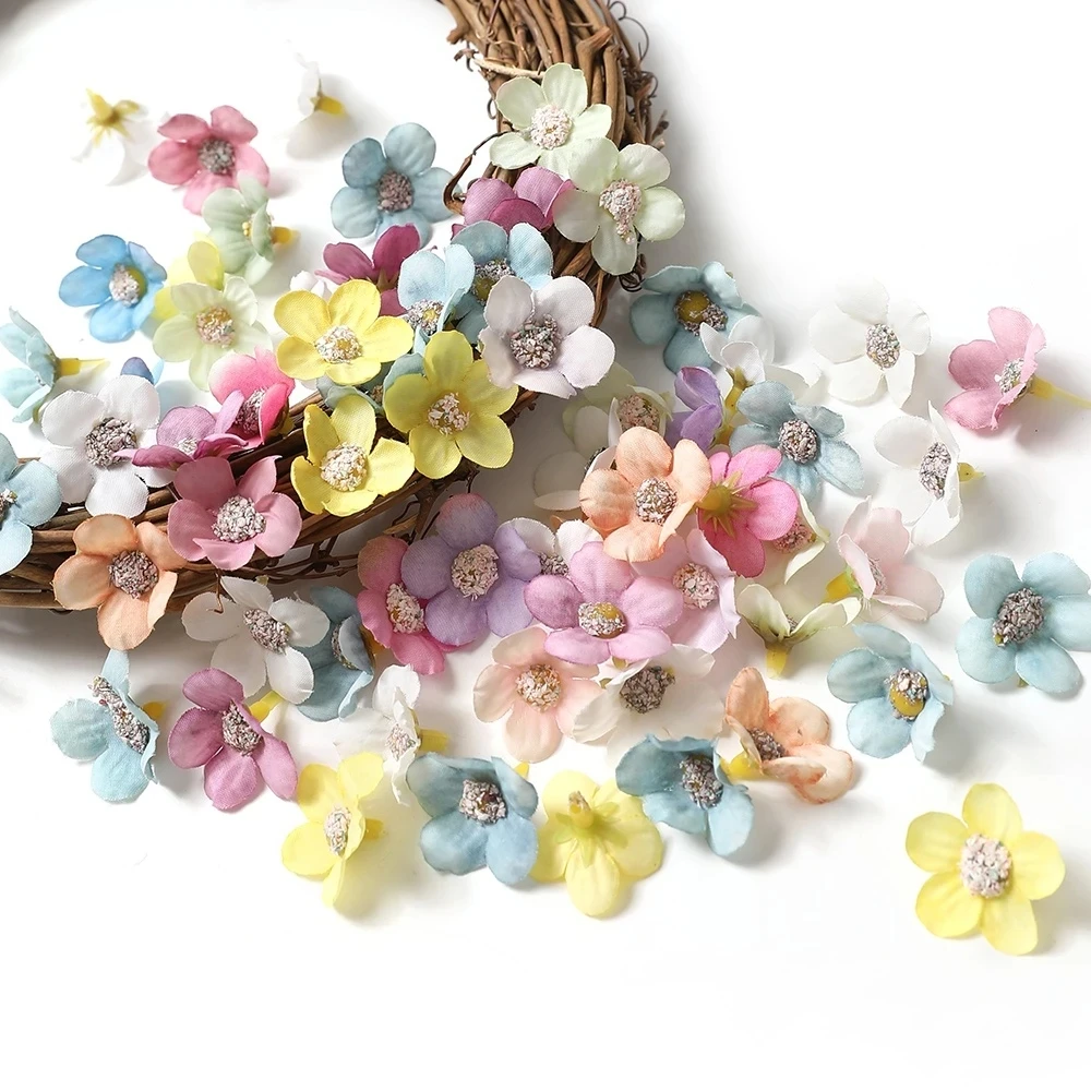 50/100 Stück 2cm Mini-Gänseblümchen Künstliche Blumen Hochzeitsdekoration Partyzubehör Kunstblumen Heimdekoration DIY Bastelzubehör Geschenkzubehör – Detail 1