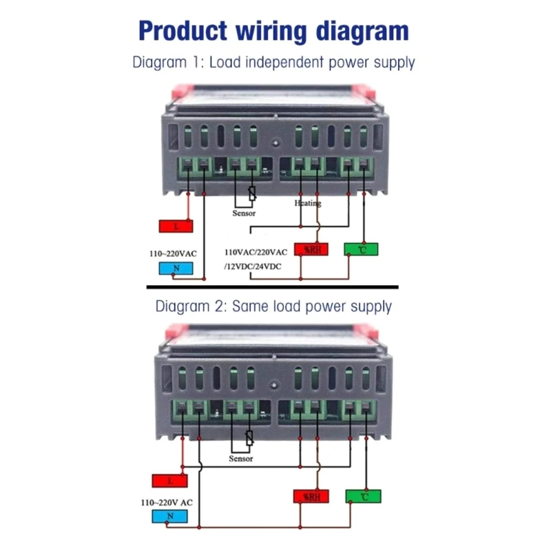 Termostato digital LED Control humedad Termorregulador Calefacción/Congelador STC-3028 25UB