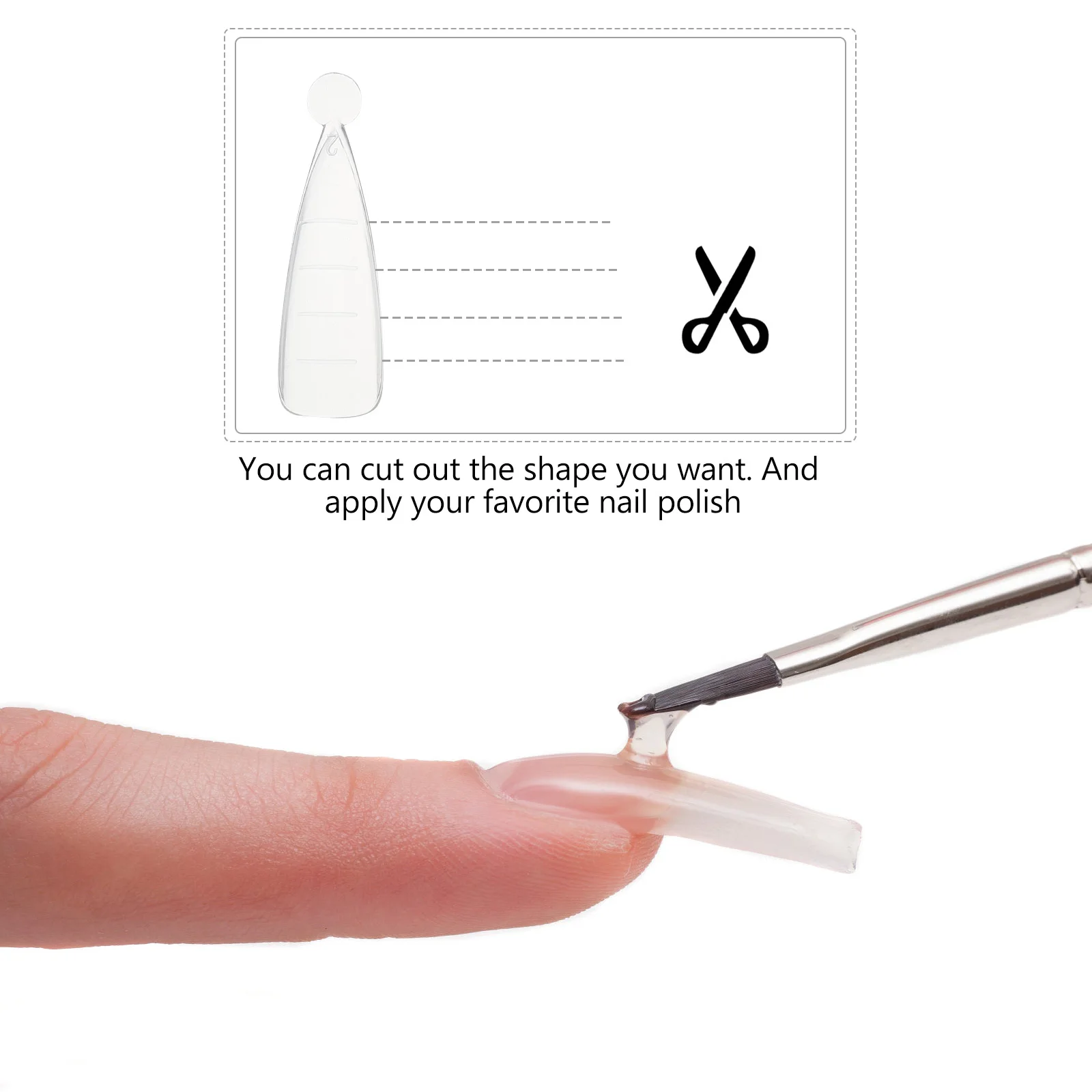 120-teiliges Gel-Set für künstliche Nägel, DIY-Form, Abs, gefälschte Tipps mit vollständiger Abdeckung, Verlängerungsverlängerungen