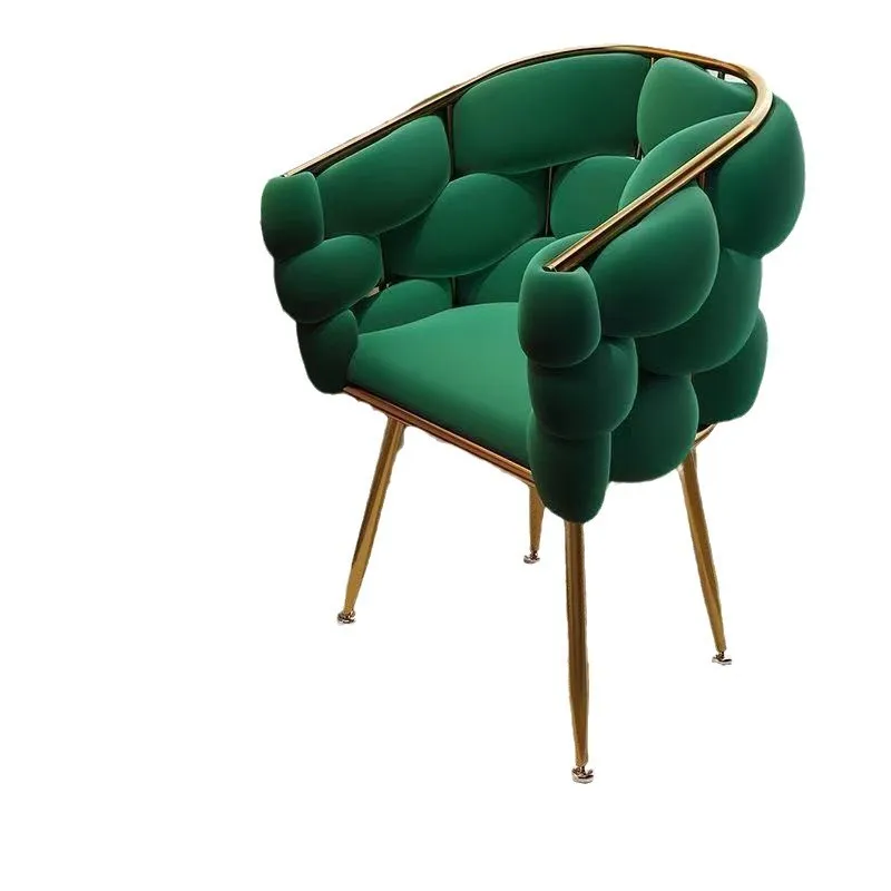 

Light luxury high-end makeup chair manicure chair girls bedroom dresser stool bread simple