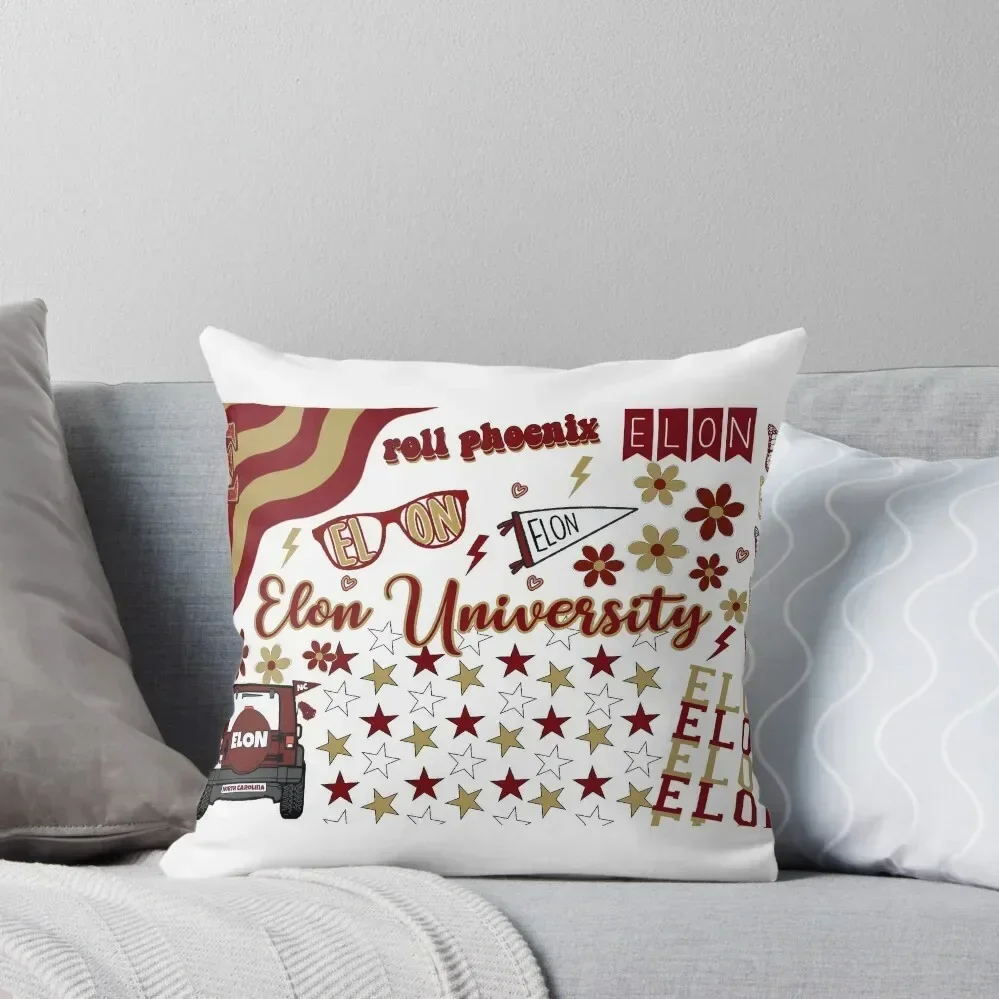 

Elon collage Throw Pillow Ornamental Pillow Luxury Pillow Case