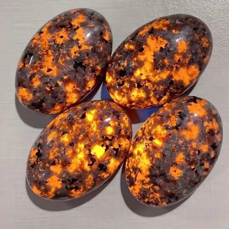 Пламя Камень Карманный Камень Йоперлит Камень Кристалл Карманный Пальмовый Камень Энергия Драгоценный Камень Колдовство Рейки Исцеление Минерал Домашний Декор