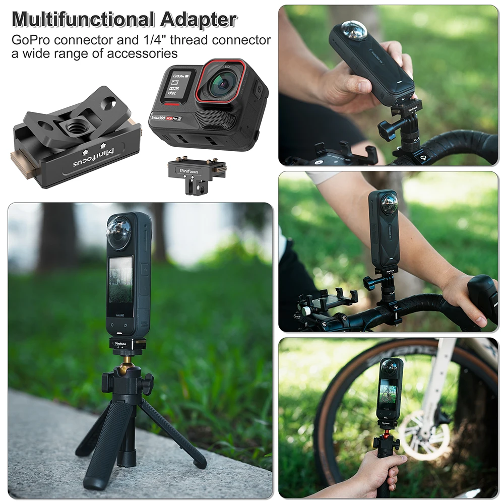 Minifocus Magnetic Adapter Mount For Insta360 X5 X4 Ace Pro 2 Action Camera Quick Release Mount Extension Base Support Accessory