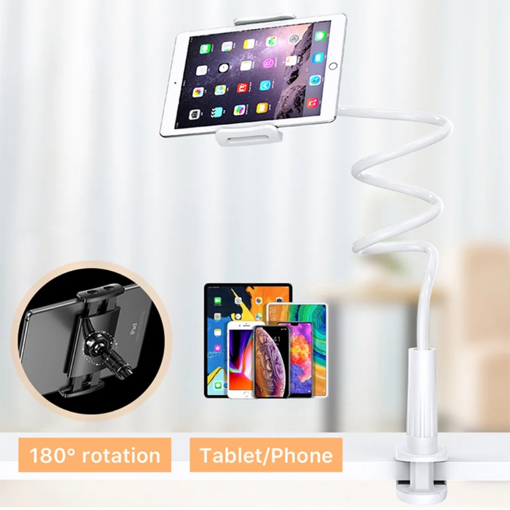 Universal 360° Adjustable Mobile Phone Holder Flexible Clip Stand Smartphone Holder Lazy Holder Bed Desktop Bracket Mount Stand