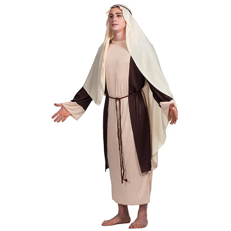 Robe de paupières de Pourim de Saint Joseph, Costume arabe religieux biblique, Tenues de Cosplay, Merchant de Dubaï, Halloween, Carnaval, Pâques, Nouveau