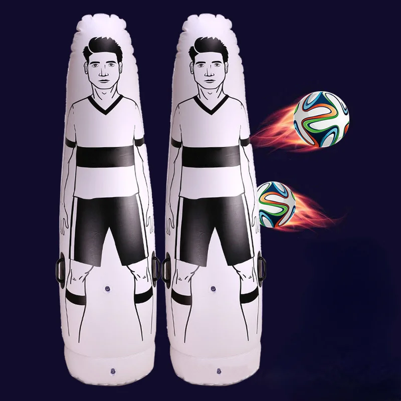 175cm PVC Adult Inflatable Football Training Goal Keeper Solo Soccer Trainer Tumbler Air Dummy Tool Inflatable Tumbler Wall