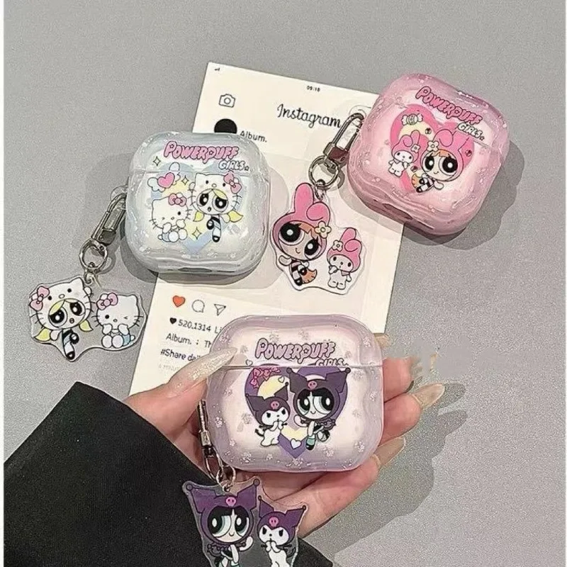 

Anime Hello Kitty Kuromi Melody Transparent Protective Case for Airpods Pro Soft Silicone Case Air Pods4 1/2/3 Headphone Case