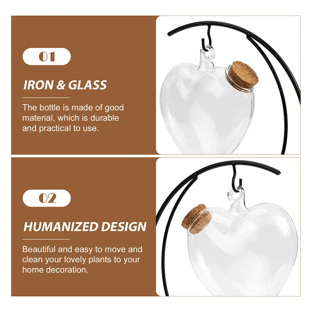 

Wishing Bottle Set Glass Containers Empty Transparent Craft Adornment Microlandscape Decorative Plant Holder