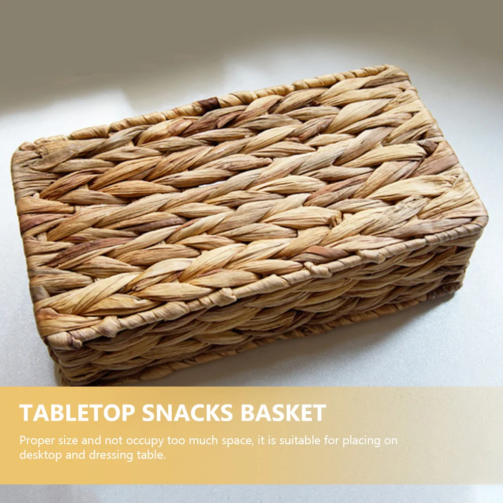 

Rattan Storage Basket Table Top Baskets for Organizing Bread Closet Metal Bathroom Practical