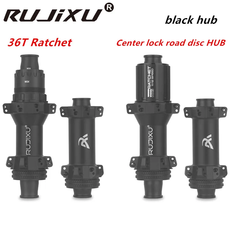 Lock Center RUJIXU Road Bike Disc Brake 36T Star Ratchet Hub  DT Straightpull 24Hole Maza Ultralight Bicycle Thru Axle