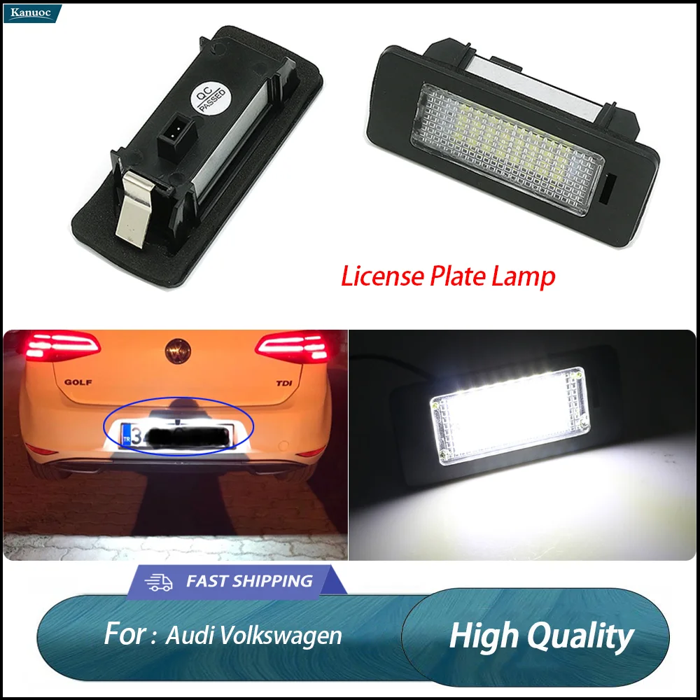 

2Pcs LED License Plate Lamp Kit For Audi A4 S4 A5 Q5 TT VW Passat 5D R36