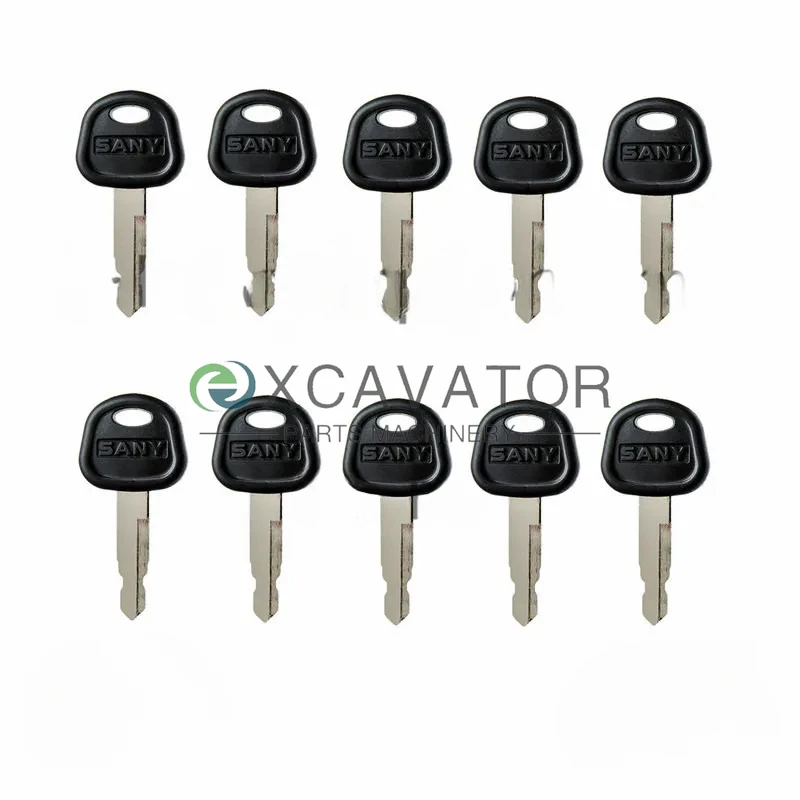 10 pcs Heavy Equipment Ignition Key For Sany Excavator Bulldozer Loader