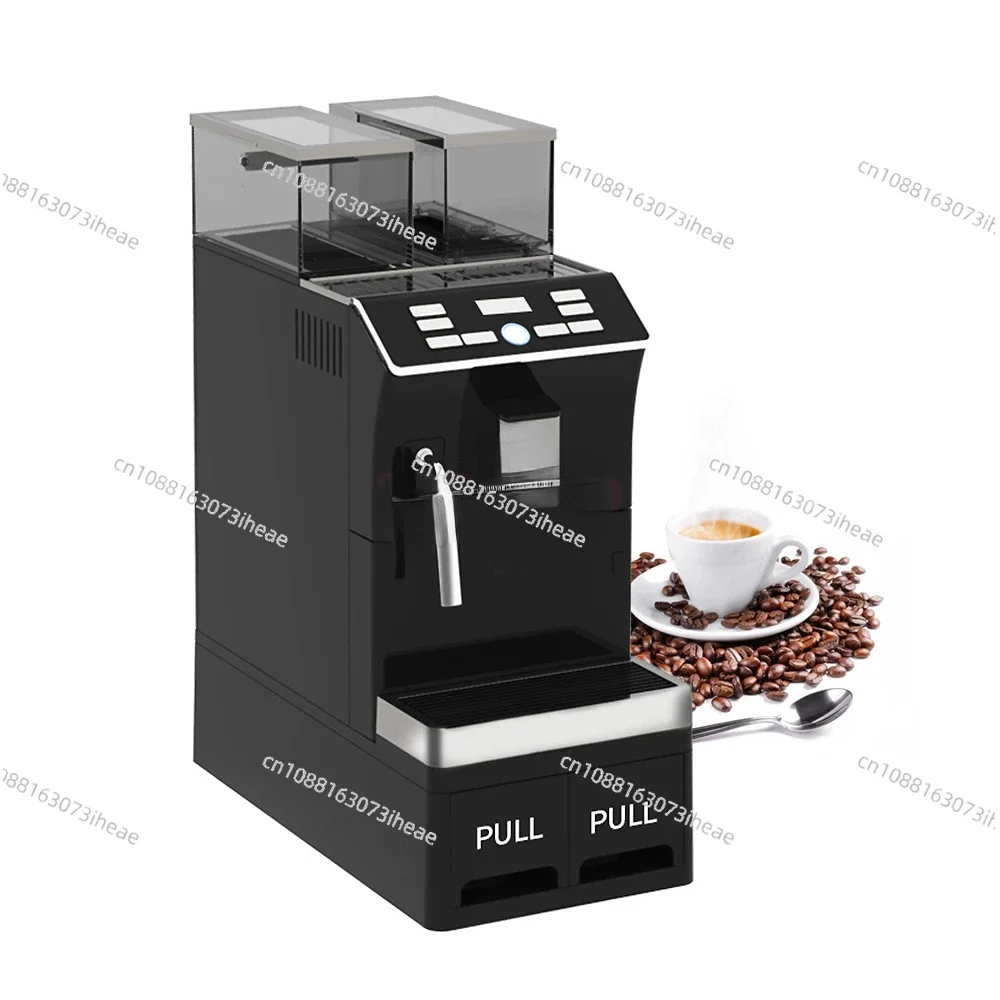 Fully automatic grinding integrated steam milk frothing Italian coffee machine for commercial use, front desk reception, busines