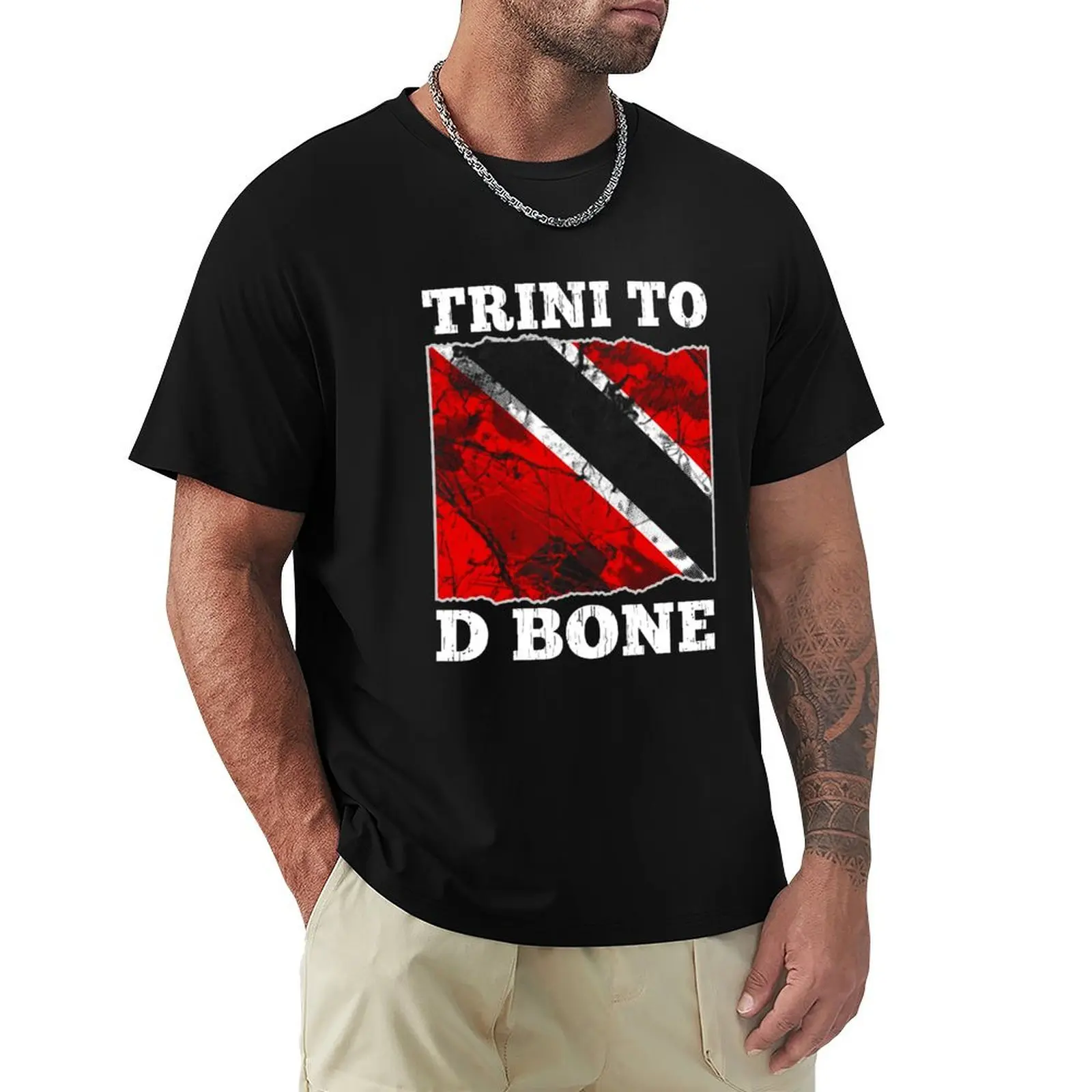 Camiseta con bandera de Trinidad y Tobago Trini To D Bone, camiseta deportiva informal transpirable
