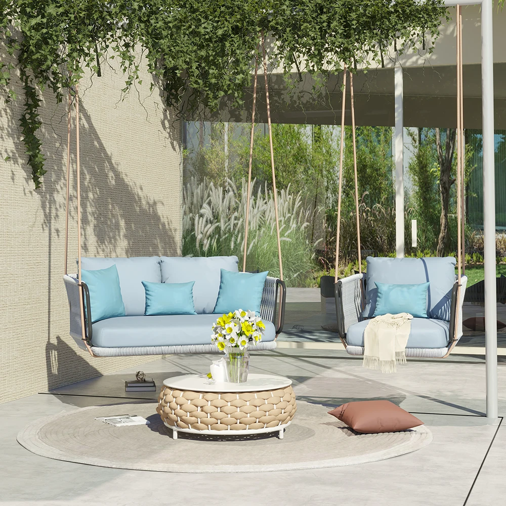 *Y- Outdoor Rope Woven Hanging Porch Swing Chair, Patio & Roof Garden Hammock Chair (1-Seater /2-Seater) | Factory Direct