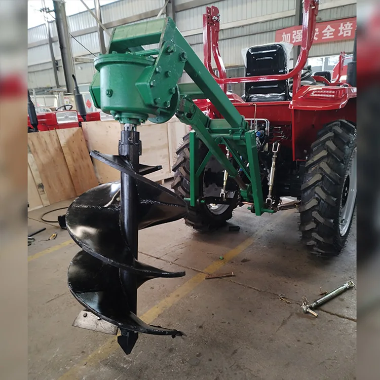 High Efficiency Tractor Mounted 500mm Auger Diameter Ground Hole Drill / Earth Auger