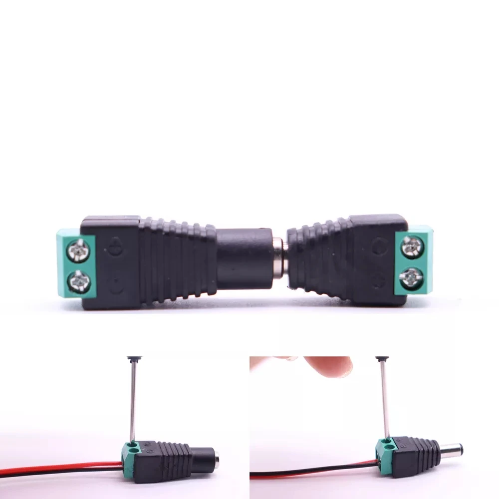Male and Female DC Connector 5.5mm x 2.1mm Jack Socket LED Adapter For CCTV Power Convert LED Strip Light Connection image 6