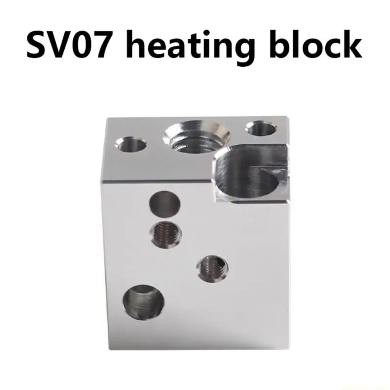 Versatility 3D Printer Metal Hot End Heating Block for SV07 Printer Hotend Block, Suitable for All Users Office Supplies