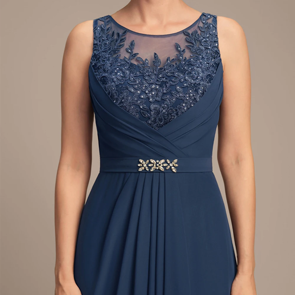 Fashion Three Quarter Mother of Bride Dresses with Lace Three Quarter Wedding Party Dresses 2025 Summer Vestidos De Noche