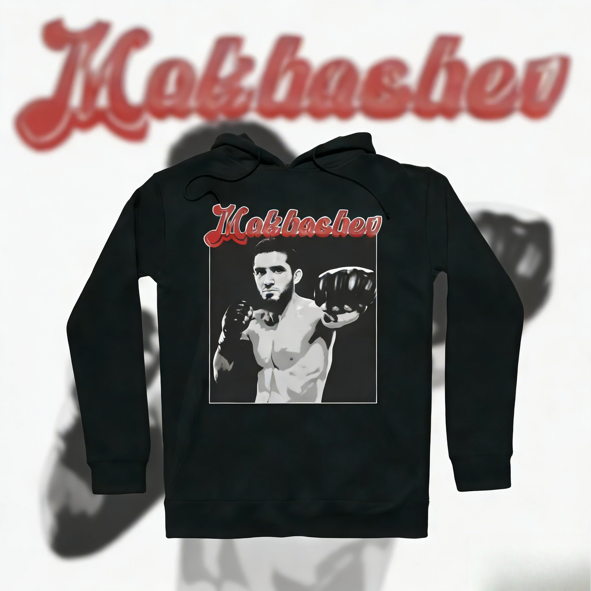 

UFC Исламская модель Mahachev 2026, осенне-зимняя коллекция, 100% хлопок, повседневная толстовка с капюшоном, подходит для мужчин и женщин