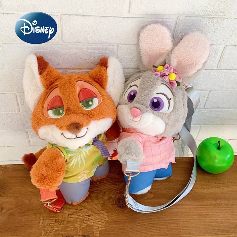 

Disney Judy Nick New Plush Backpack Cartoon Cute Mini Plush Backpack Fashion Trend Casual Plush Doll Girl Bag High Quality
