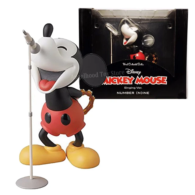 Genuine Mickey Mouse Medicom X NUMBER (N)INE VCD Singing Ver Figure Anime  Kawaii Action Figurine Collection Model Doll Decor - AliExpress