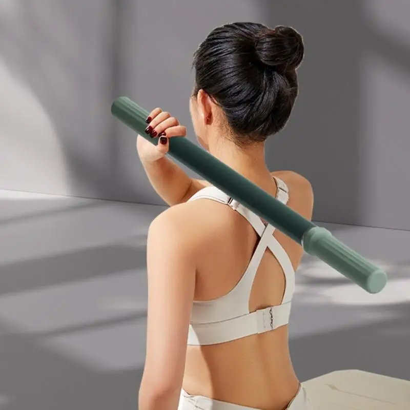 U2JB Yoga Roller Stainless Steel Construction NonSlip Surfaces Deeply Tissue Therapy Compacts Muscle Exercise Recovery