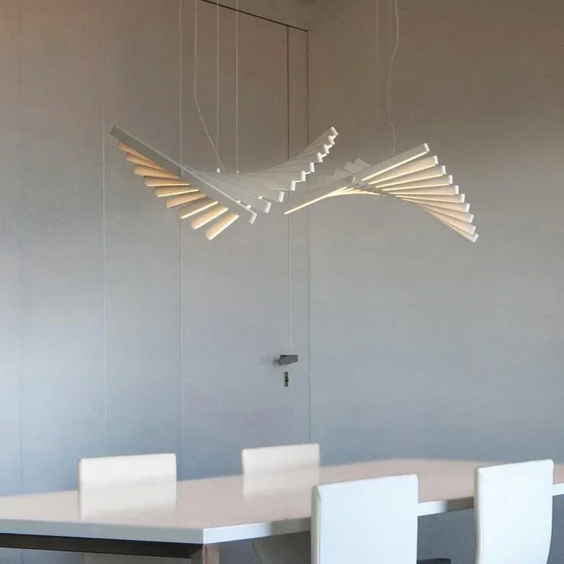 

Modern Dinning Room Large luminaire suspension Pendant lights LED DIY Creative Suspension Stylish Linear hanging lights
