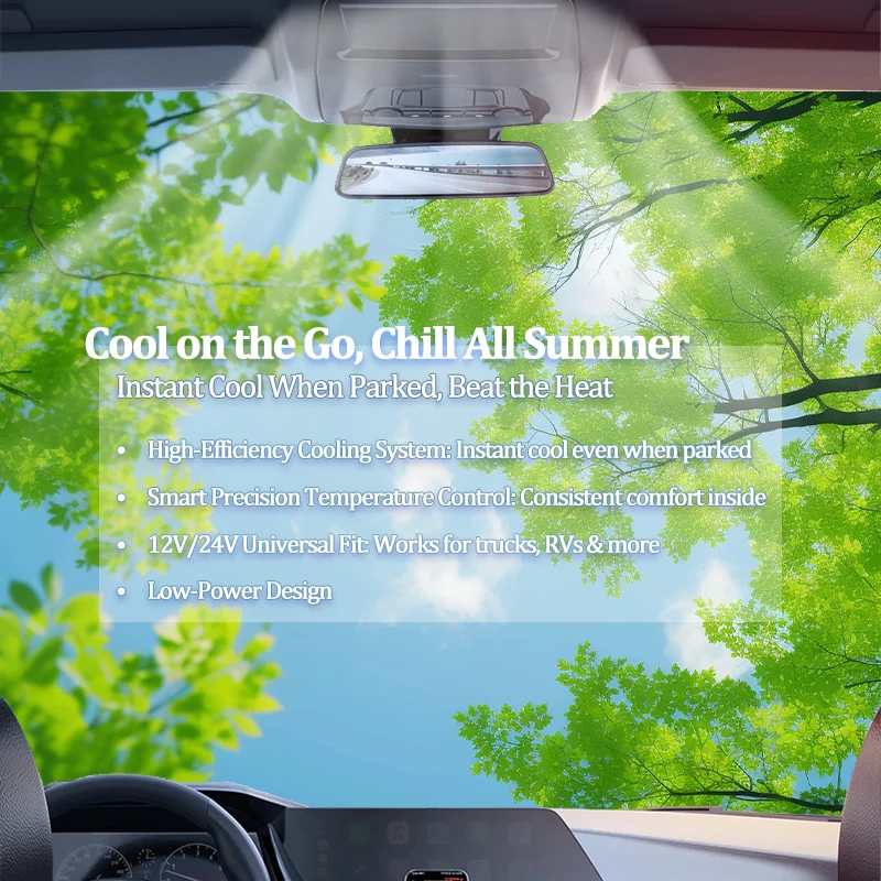 New Direct Current Universal Portable Mini Hidden Electric 24V/12V Radiator Parking Air Conditioner For Truck/RV view 5