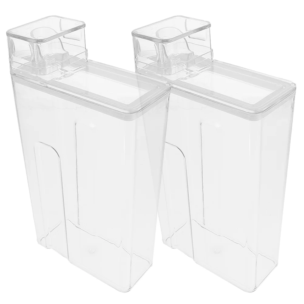 

Transparent Laundry Detergent Sealed Storage Box Large-capacity Refill Bottle Lotion Convenient Tank 2pcs for Cereal Container