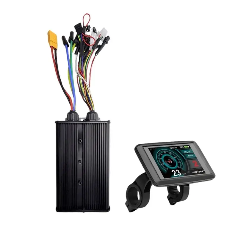 

A51Q-UKC1+ LCD Meter+ Sine Wave/Square Wave Interchange Controller 48V-72V 60A For E-Bike Electric Scooter Controller