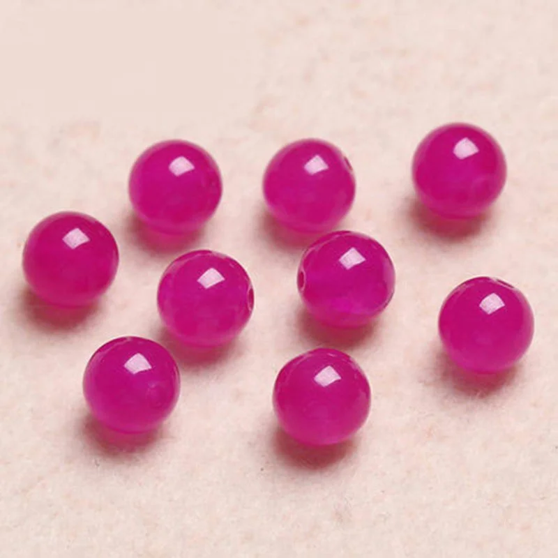 4A Natural Rose Red Chalcedony Single Bead DIY Beads Crystal Jewelry Making