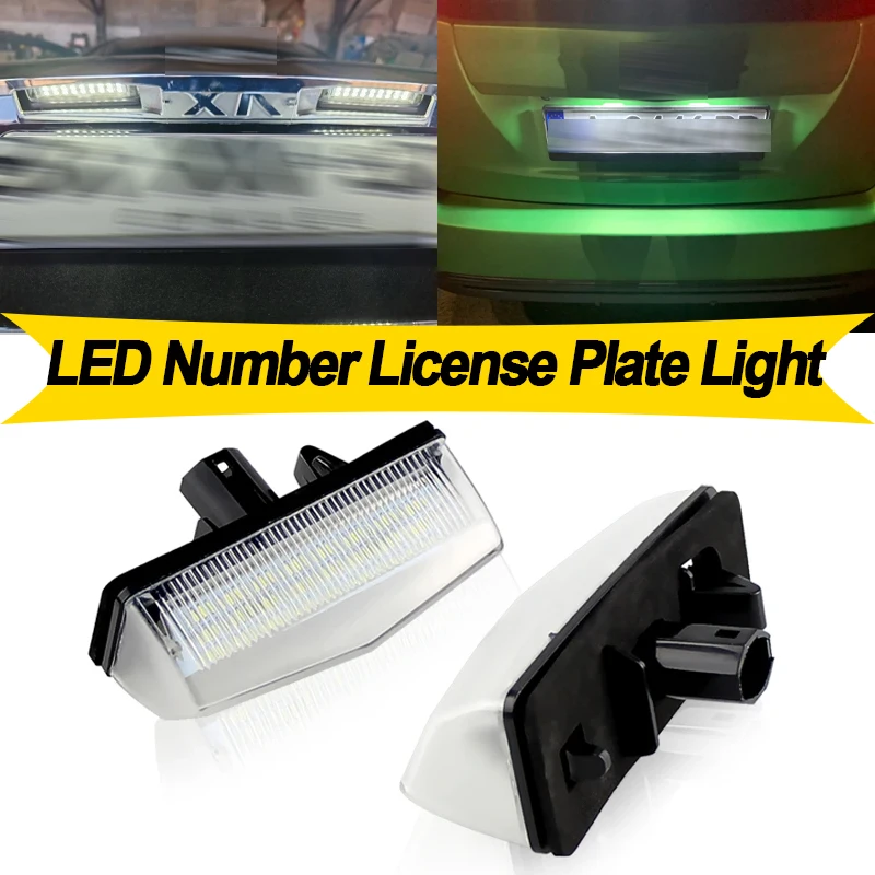 2 Buah untuk Toyota Matrix 2009-2013 untuk Toyota Venza 2008-2013 2014 2015 RAV4 C-HR Lampu Pelat Nomor LED 12V Putih