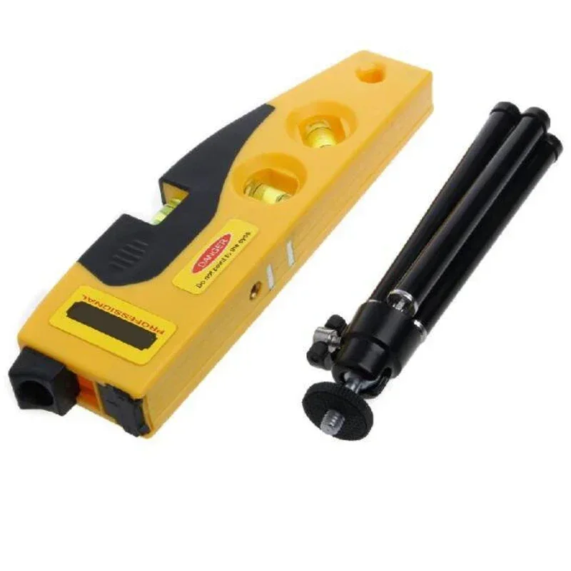 

2 In 1 Mini Level Red Laser Cross Line Rangefinder Measure Meter Range Finder Measuring Equipment Tools w/ Tripod Stand Bracket