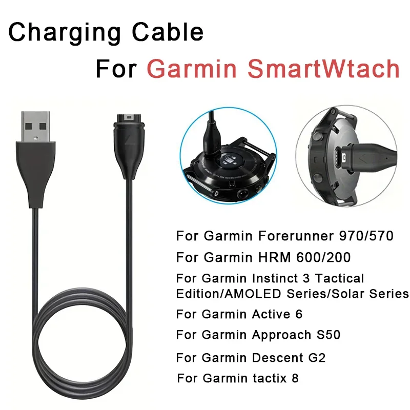 Replacement Chargers Suitable for Garmin Approach S70 S60 S42 S40 S12 S10 G12, X10,Instinct 2 2S 2X USB Smartwatch Charger