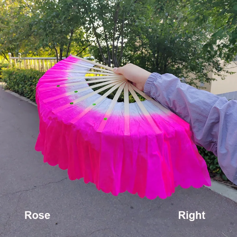 

26 см бамбуковый китайский короткий веер для танца живота 10 см полукруглый шелк 10 стилей бамбуковые веера для детей ручная краска для взрослых веер