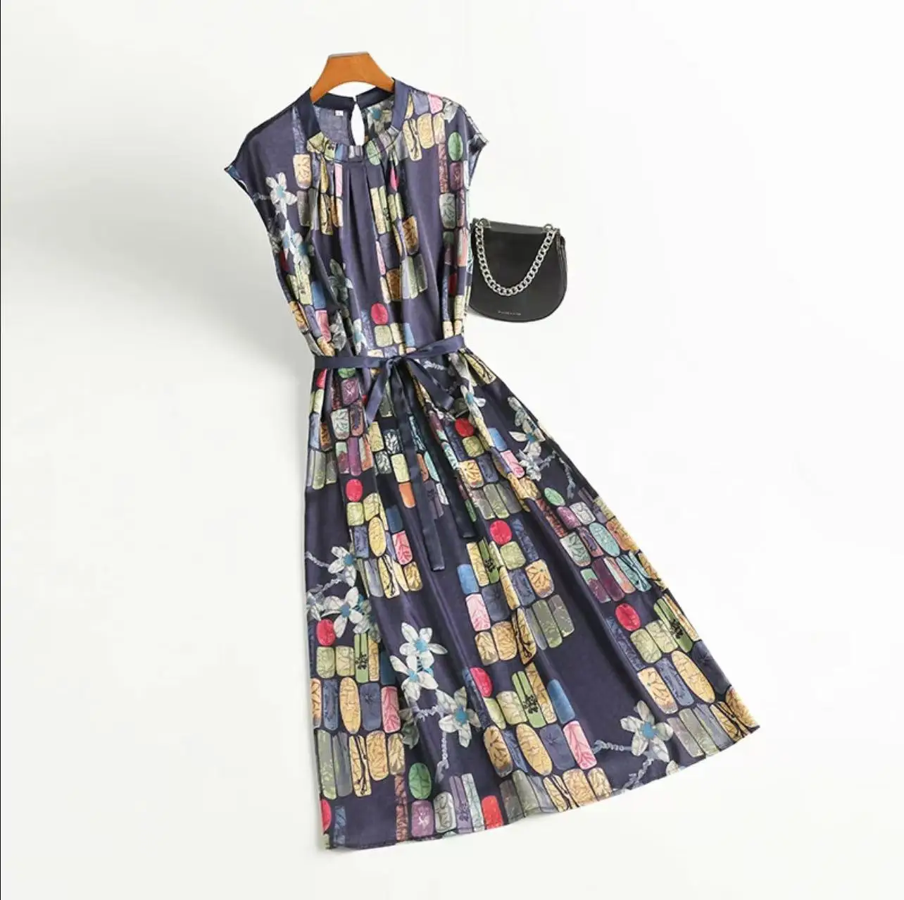 Women Purple Floral Silk Dresses for Official Occasions Summer Elegant Bodycon Formal Long Dress 2025 New Korean One Piece Dress