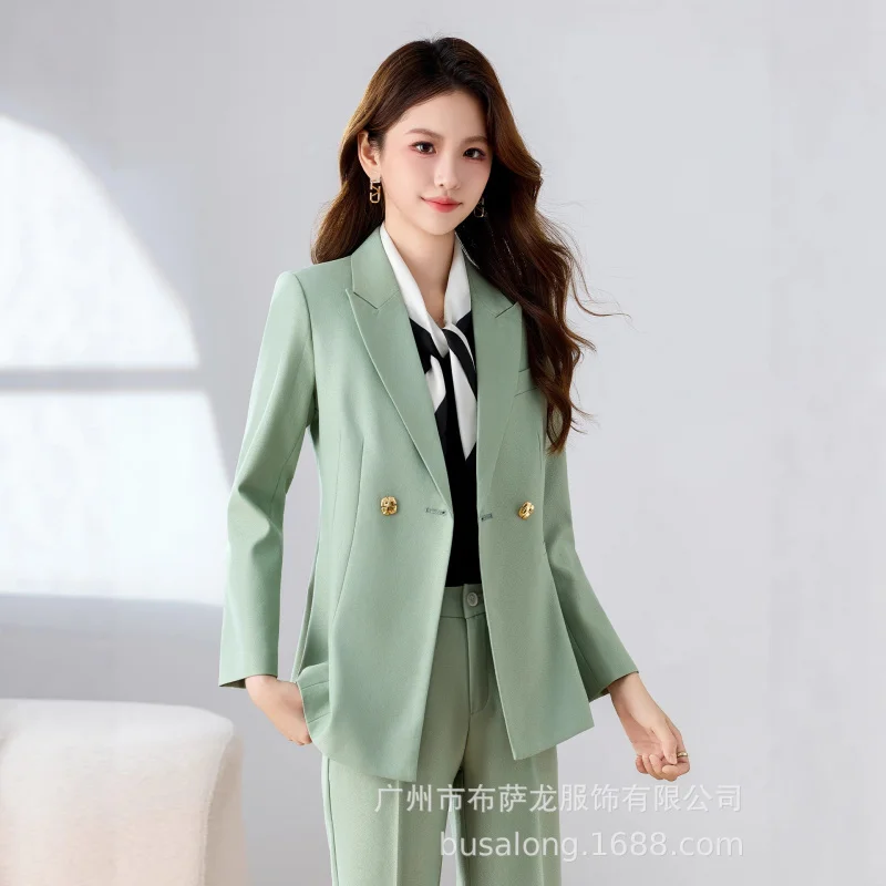 

Высококачественный черный пиджак для женщин2025Весенне-осенняя мода Высококачественный профессиональный костюм Деловая официальная одежда