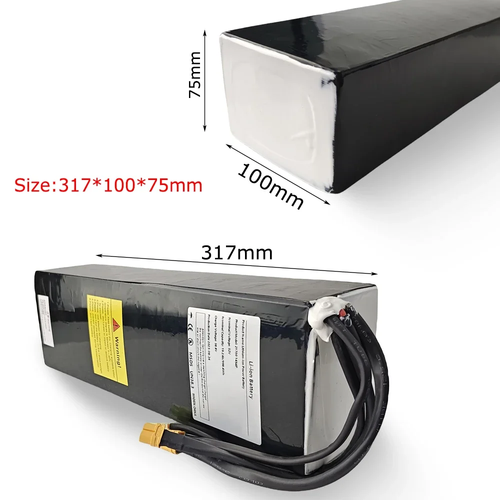 21700 dual drive car battery 52V 19.2Ah 14S4P 19200mAH rechargeable lithium-ion battery pack