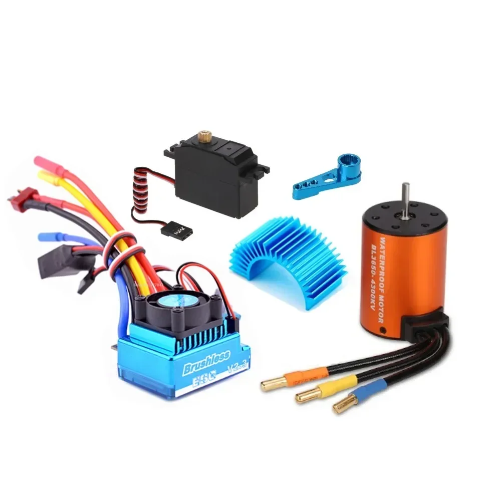 RCtown-Kit de actualización de Motor sin escobillas, receptor Esc, control remoto, juego de Servo para Wltoys 12428, piezas de repuesto para coche Rc