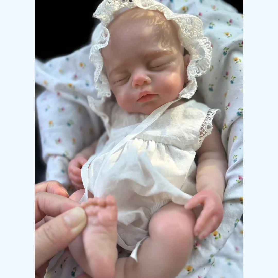 13Inch/33cm Open Mouth&Washable Solid Silicone Bebe Reborn Girl Irys Painted Skin Handmade Lifelike Newborn Dolls For Gifts