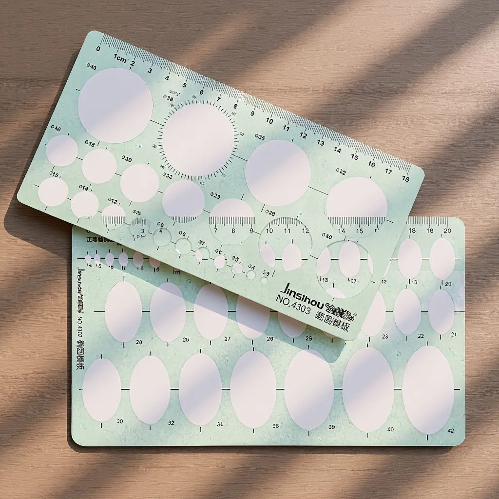 

2Pcs Circular Ruler Large Circle Stencil Template Reusable Drawing Stencil for Architecture Painting Template