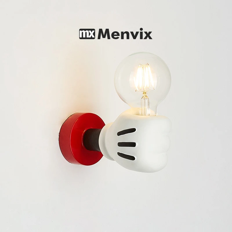 Memphis Modern Nordic Wall Lamp E27 Glass Edison Left And Right Hand Wall Light for Hotel Bedroom