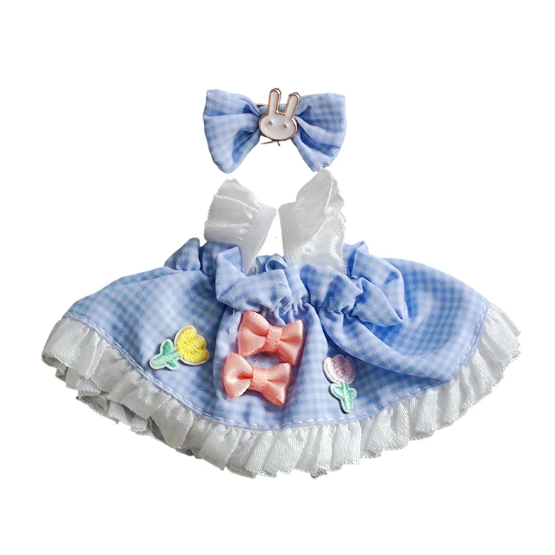 

Мини-кукольная одежда, аксессуары для корейки Kpop Exo 15-17 см, юбка с ремешком Labubu Idol, ожерелье, обувь, одежда, подарок