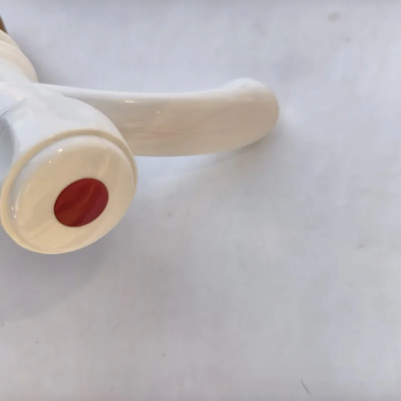 White Bathroom Faucet Kitchen Faucets Quick Opening Tap Home Plastic Deck Mounted Single Cold Sink Faucets Bathroom Accessories