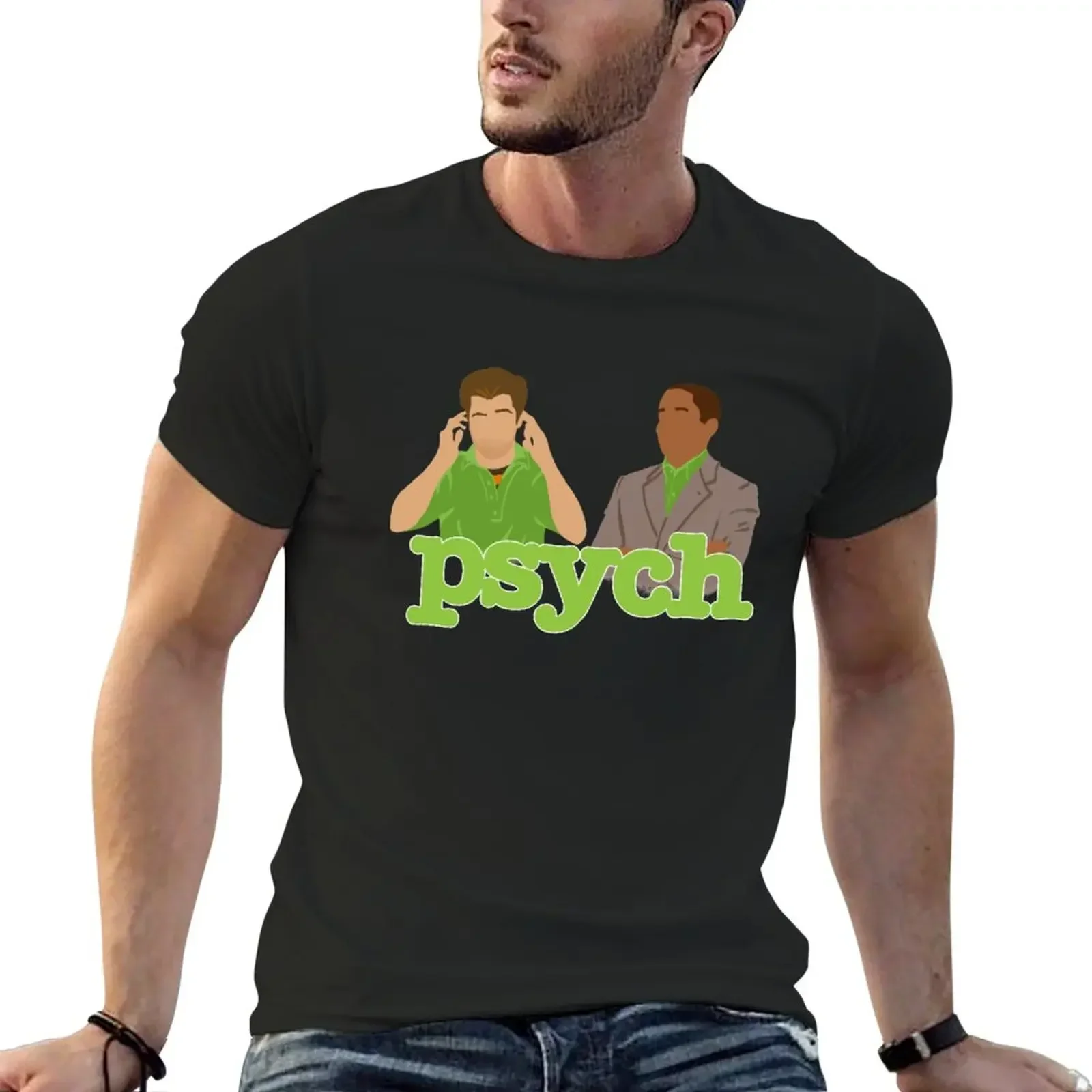 

PSYCH T-Shirt kawaii clothes summer tops men t shirts