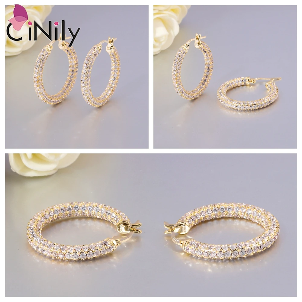 CiNily Multcolor Turquoise Hoop Earrings with Crystal CZ 925 Sterling Silver Shiny Earrings for Women Girls Christmas Jewelry